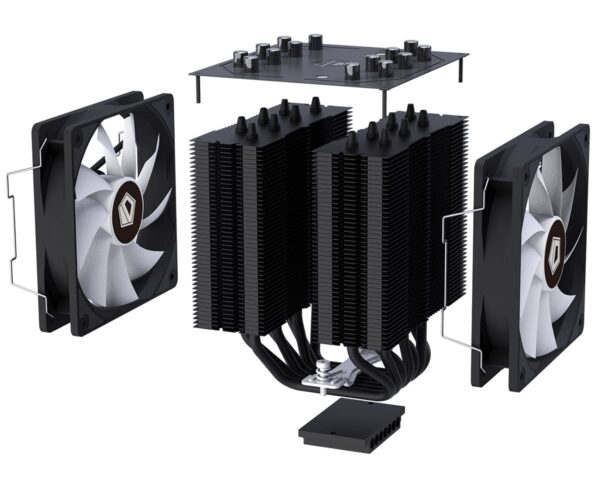 Id-Cooling se-207 Seven Copper Tube Double Tower CPU Radiator i9 9900k 3900xgame Fan - (Color: SE-224-XT Black) - Image 5