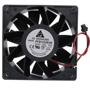 for PFB1224EHE 12CM 12038 24V 1.08A Two-Wire Inverter Cooling Fan 120X120X38MM