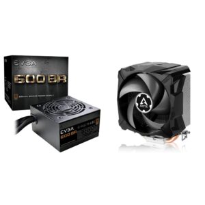 EVGA 600 BR, 80+ Bronze 600W, 3 Year Warranty, Power Supply 100- BR-0600-K1 & Arctic Freezer 7 X - Compact Multi-Compatible CPU Cooler, 100 mm PWM Fan