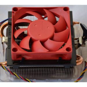 COOLERMASTER AMD Wraith FM2+ / FM2 / FM1 / AM3+ / AM3 / AM2+ / AM2 / 1207/940 / 939/754 4-Pin CPU Cooler Aluminum Heatsink with Copper Heat Pipes RED 70mm Fan for Desktop PC Computer