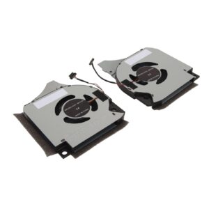 Computer Cooling Fan, Good Heat Dissipation Simple Installation Easy to Use Laptop Cooling Fan 4 Pin Powerful for DELL G5‑5590 G7‑7590 (CPU and GPU Cooling Fan)