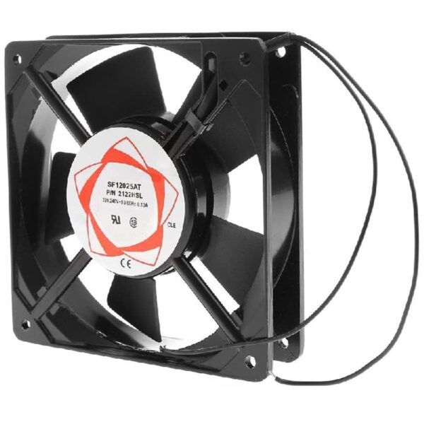 SF12025AT P/N2122HSL 12025 120mm 120 * 120 * 25mm Sleeve Bearing 220-240V AC 2-Wire Case Cooling Fan - Image 2