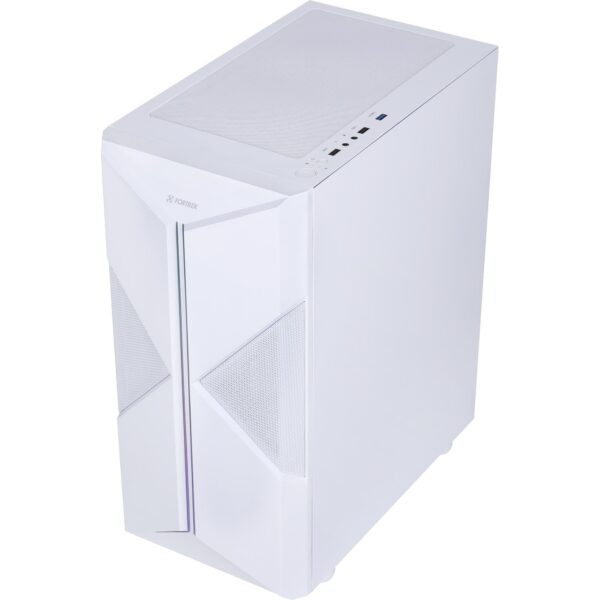 Holt Mid Tower RGB Gaming Cabinet White Fortrek - Image 6