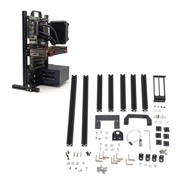 VBESTLIFE Aluminum Alloy Vertical Open Computer Motherboard Case Rack with HDD and Water Cooling Position for ITX/17x17/17x19 Motherboards, VBESTLIFEf4da3yqro7