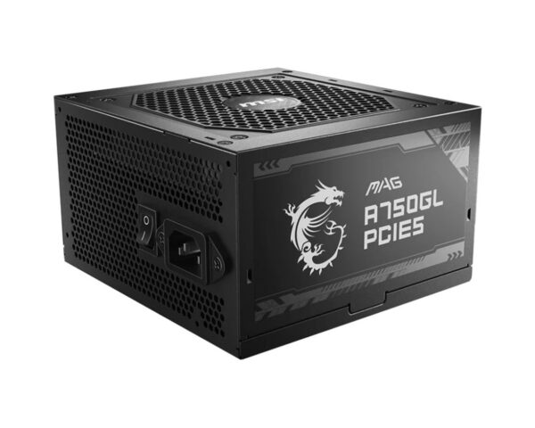 MSI MAG A750GL PCIE 5 & ATX 3.0 80 Plus Gold Gaming Power Supply – Full Modular (Renewed)