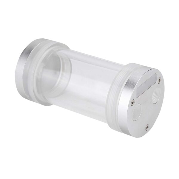 Heayzoki Water Cooled Cylinder Water Cooling, Reservoir G1/4 Threaded Cylindrical Cooler for Computer Water Cooled, Cooling Accessory PMMA Water for Heat Dissipation(Silver) - Image 8
