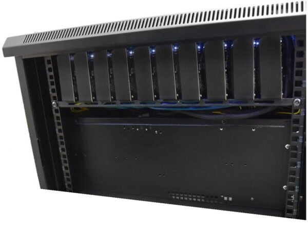 Era Farms 8-14 GPU Enclosed Mining Case 3 PSU Capacity, Steel, Black, Tower - Image 3