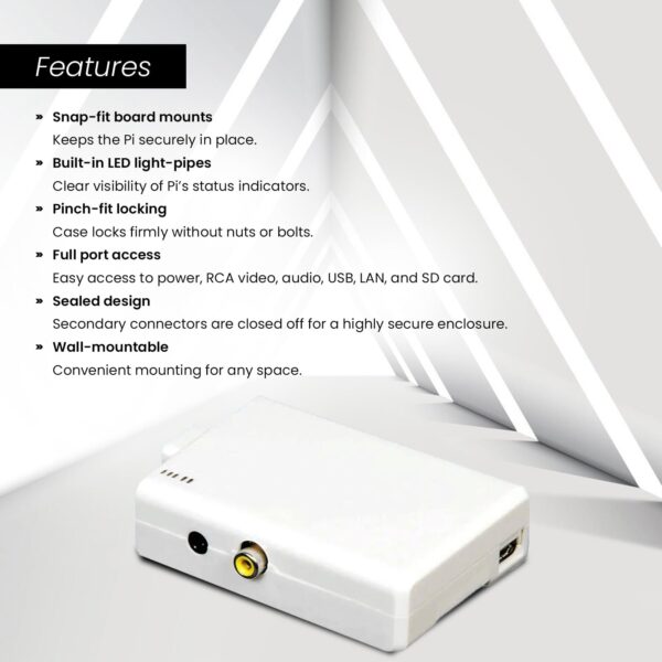 sb components Raspberry Pi Case for Model B Fully Enclosed (White) - Image 4