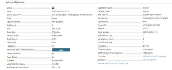 Dell Samsung SM863a 960GB 6GB/s SATA Mix Use Solid State Drive - DD4G0 - Image 4