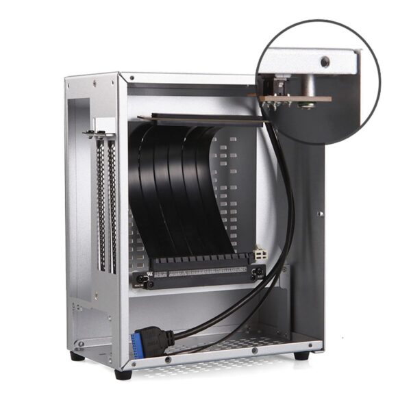 Aluminum ITX for Gaming Desktop PC Case USB3.0 Support Graphics Card RTX2070 with PCIE3.0 Cable - Image 4