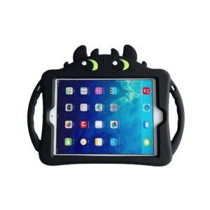 Compatible IPA d 10.2 Case for IPA d9/8/7Generation Case (2021/2020/2019),Cartoon Cute Shockproof with Bracket,The Best Gift for Teenagers (Black)