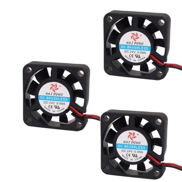 Qtqgoitem Plastic DC 24V PC CPU Cooling Cooler Fan 4cm x 4cm x 1cm 3PCS Black (Model: 9d9 361 de6 55f 1e0)