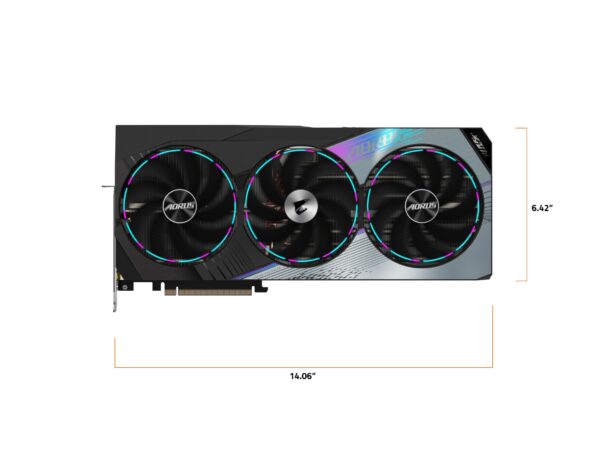 GIGABYTE AORUS GeForce RTX 4080 Super Master 16G Graphics Card, 3X WINDFORCE Fans, 16GB 256-bit GDDR6X, GV-N408SAORUS M-16GD Video Card (Renewed), Black - Image 7