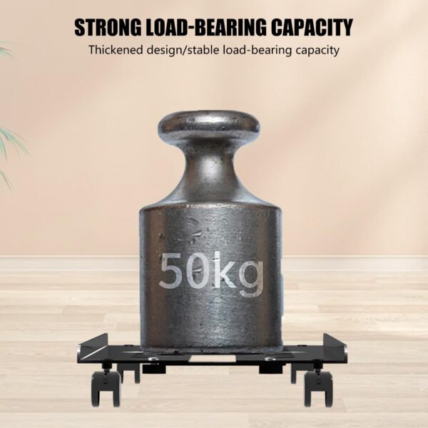 YUGSHNKFC Adjustable Computer Tower Stand CPU Stand with 4 Rolling Caster Wheel Under Desk CPU Holder PC Floor Risers - Image 3