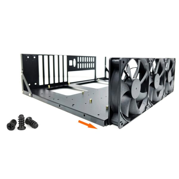 Mining Rig Frame for GPU Aluminum Open Miner Mining Frame Rig Case Support GraphicsCard Insulation - Image 4