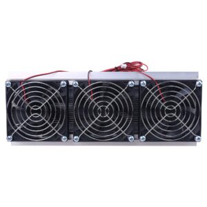 Yjcnelcr TEC Electron Semiconductor Refrigeration Triple Fan Thermoelectric Module Kit Peltier Cooling Fan Computer Laptop PC Chip Heat Sink Brushless Radiator Connector Type Home Appliance Kit