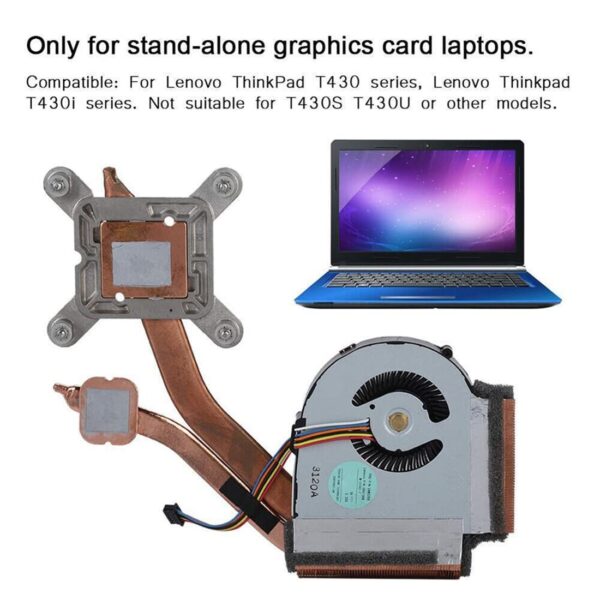 Cooling Fans Replacement for Lenovo IBM ThinkPad T430 T430i CPU Cooling Fan with Heatsink 04W3270 0B41089 - Image 5