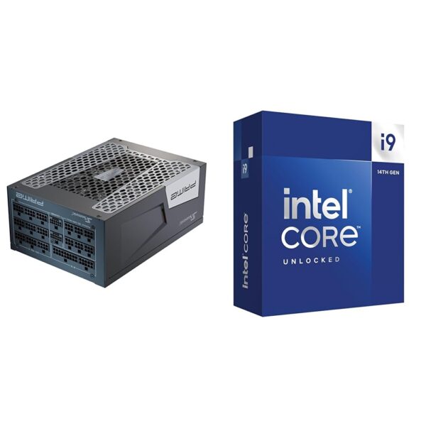Seasonic Prime ATX 3.0 TX-1600, 1600W 80+ Titanium, Full Modular, Fan Control in Fanless & Intel® CoreTM i9-14900K New Gaming Desktop Processor 24 (8 P-cores + 16 E-cores)
