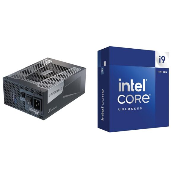 Seasonic Prime TX-1300, 1300W 80+ Titanium, Full Modular, Fan Control in Fanless, Silent & Intel® CoreTM i9-14900K New Gaming Desktop Processor 24 (8 P-cores + 16 E-cores)