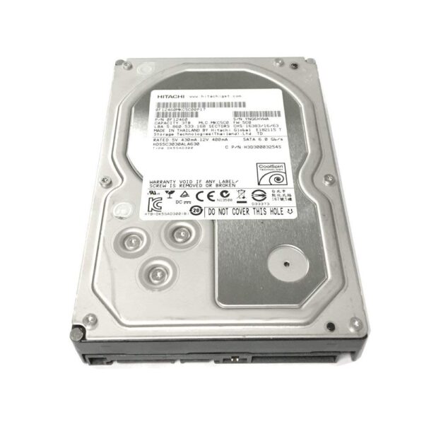 HITACHI Deskstar 5K3000 HDS5C3030ALA630 (0F12460) 3TB 32MB Cache CoolSpin SATA III 6.0Gb/s 3.5in Internal Desktop Hard Drive (Renewed)