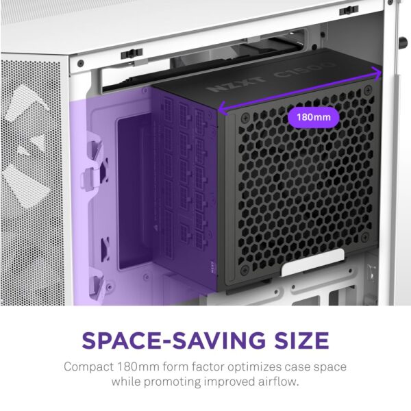 NZXT C1500 Platinum ATX 3.1 | Fully Modular Low-Noise PC Gaming Power Supply | 1500 Watts | 80 Plus Platinum| Dual 12V-2x6 Connectors | Zero Fan Mode | 100% Japanese Capacitors | Black (Renewed) - Image 9