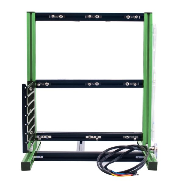 Septpenta DIY Chassis Bracket, Open Case Bracket, Split Hardware Structure, Excellent Heat Dissipation, Support ATX, M ATX, ITX Motherboard, Aluminum DIY Chassis Frame(Green & Black) - Image 7