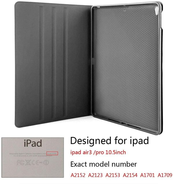 Fight Harder Live Stronger with Breast Cancer Protective PU Leather Wallet Tablet Case for IPad 7th 10.2'', Rotating Stand Smart Magnetic Auto Wake Up/Sleep Cover Cases - Image 4