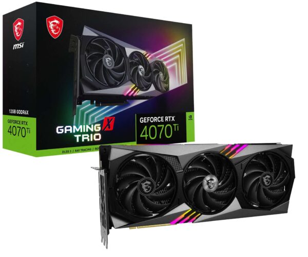 MSI Gaming GeForce RTX 4070 Ti 12GB GDRR6X 192-Bit HDMI/DP Nvlink Tri-Frozr 3 Ada Lovelace Architecture Graphics Card (RTX 4070 Ti Gaming X Trio 12G) (Renewed)