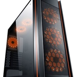 Game Max Amethyst RGB Midi Tower Case with 2 x RGB Front Fan and Tempered Glass Side Panel - Black