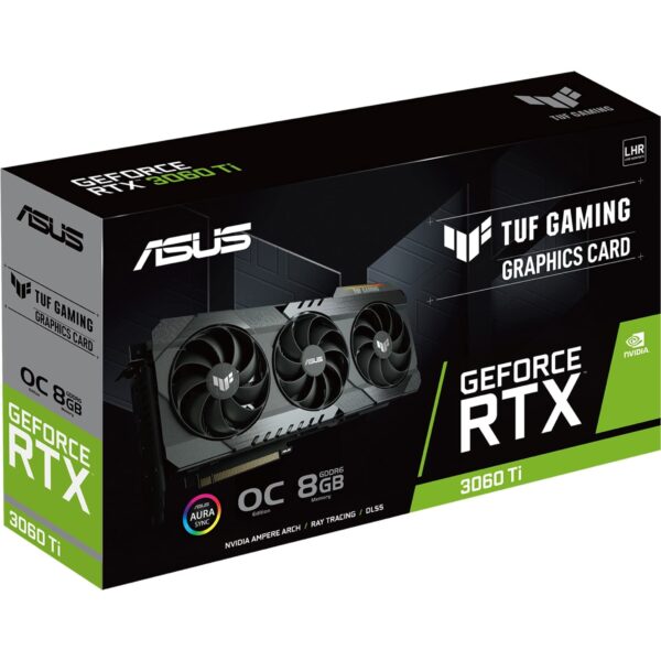 ASUS TUF Gaming NVIDIA GeForce RTX 3060 Ti V2 OC Edition Graphics Card (PCIe 4.0, 8GB GDDR6, LHR, HDMI 2.1, DisplayPort 1.4a, Dual Ball Fan Bearings, Military-Grade , GPU Tweak II) (Renewed) - Image 5