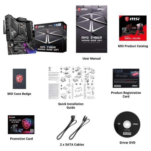 MSI MPG Gaming Edge Intel Z490 LGA 1200 Micro ATX DDR4-SDRAM Motherboard (Renewed) - Image 6