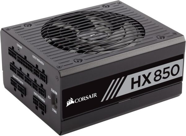 CORSAIR HX Series, HX850, 850 Watt, 80+ Platinum Certified, Fully Modular Power Supply-Black (Renewed)