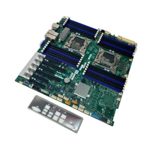 METServers X10DRI-T4+ Dual Xeon E5-2600v3/v4 LGA2011 EE-ATX Motherboard w/Heatsinks & I/O plate X10DRI-T4+ (Renewed)
