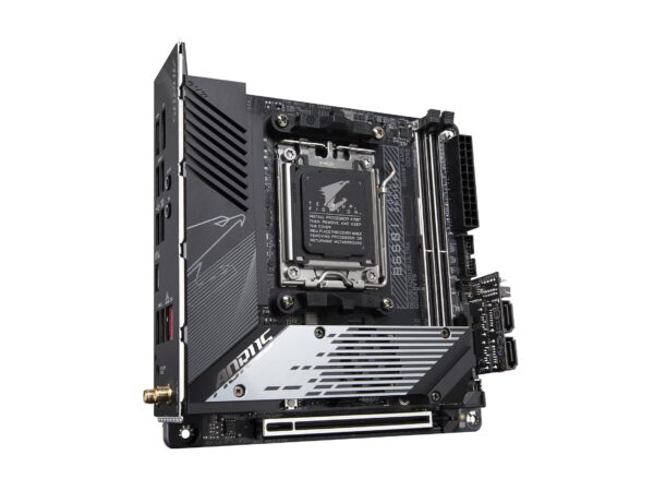 GIGABYTE B650I AORUS Ultra (AM5/ LGA 1718/ AMD/ B650/ Mini-ITX/ DDR5/ PCIe 5.0 M.2/ PCIe 5.0/ USB 3.2 Gen2X2 Type-C/Wi-Fi 6E/ Intel 2.5GbE LAN/Q-Flash Plus/EZ-Latch/Motherboard) (Renewed) - Image 4