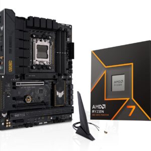 MICRO CENTER AMD Ryzen 7 9700X AM5 Unlocked Desktop Processor with ASUS TUF Gaming B650-PLUS WiFi DDR5 PCIe 5.0 ATX Gaming Motherboard