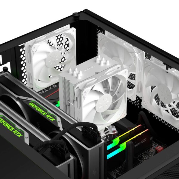 upHere White CPU Air Cooler,5 Heat Pipes,120mm PWM Processor 180W TDP Fan for AMD Ryzen AM4 Universal Socket/Intel LGA115X - Image 8