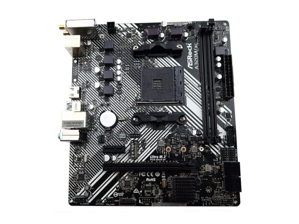 ASRock A320M/ac AMD Chipset A320 Socket AM4 DDR4 HDMI USB SATA 6Gb/s Micro ATX Desktop Motherboard 80-MXBCJ0-A1A01 (Renewed) - Image 2