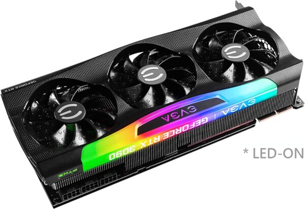 EVGA GeForce RTX 3090 FTW3 Ultra Gaming, 24GB GDDR6X, 10496 CUDA Cores, 1800MHz Boost Clock, 3x Fans, ARGB LED, Metal Backplate, PCIe 4, HDMI, DisplayPort, Desktop Compatible - Image 8