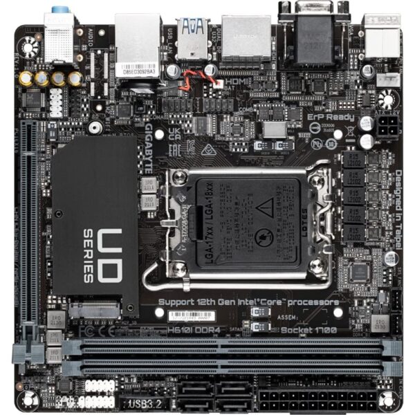 Gigabyte H610I DDR4 (H610/ Intel LGA 1700/ Mini-ITX/ DDR4/ Single M.2/ PCIe 4.0/ USB 3.2 Gen1/ Intel GbE LAN Chip/Motherboard) (Renewed) - Image 2