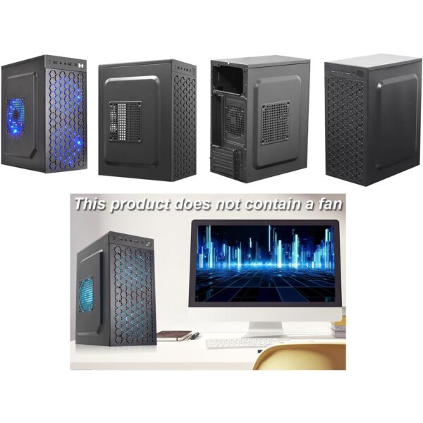 Micro ATX Tower Gaming PC Computer case, Front Panel with Honeycomb& Fully Ventilated Airflow,Supports M-AXT/ITX,Without Fan - Image 7
