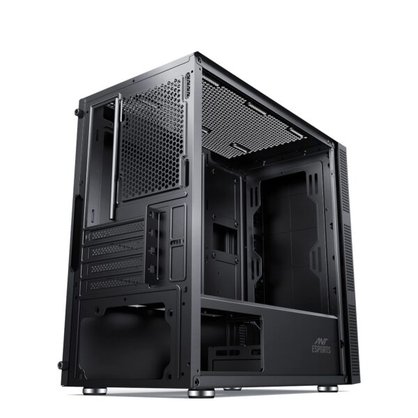 Ant Esports Elite 1000 PS Mid-Tower Computer Case/ Gaming Cabinet - Black | Supports M-ATX, ITX with Pre-Installed 1 x 120mm Black Rear Fan - Image 4