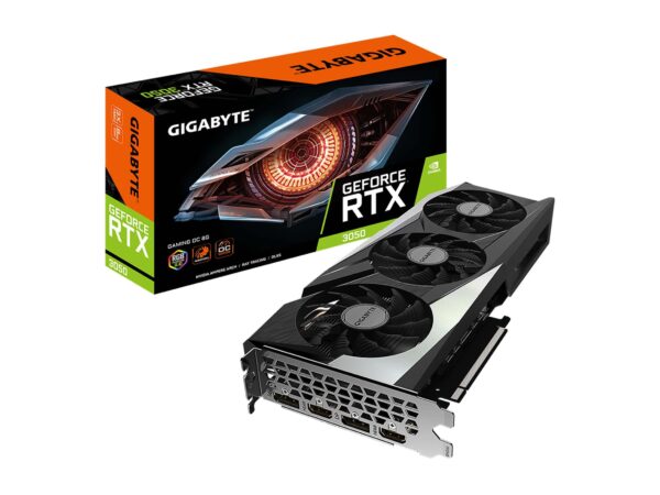 GIGABYTE GeForce RTX 3050 Gaming OC 8G Graphics Card, 3X WINDFORCE Fans, 8GB GDDR6 128-bit GDDR6, GV-N3050GAMING OC-8GD Video Card