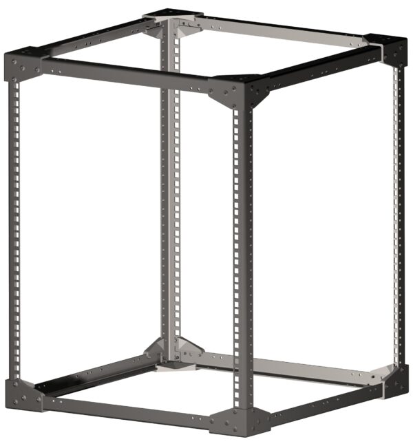 13 Deep Steel Server Rack Kit (Industry Standard 19 Width) 3/8 Square Holes