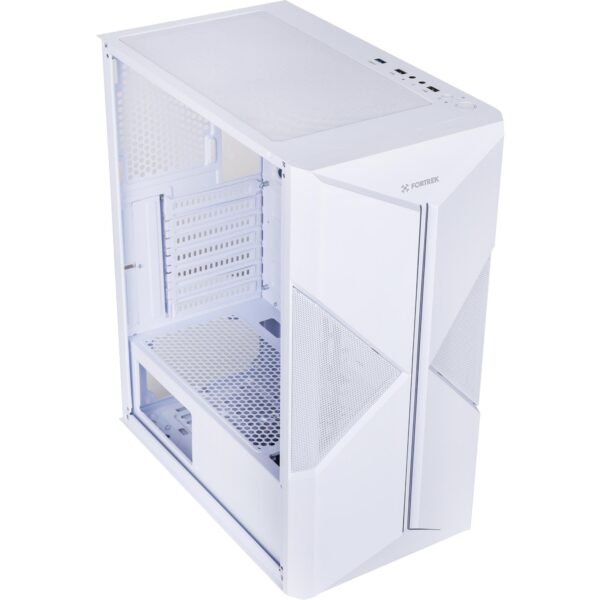 Holt Mid Tower RGB Gaming Cabinet White Fortrek - Image 5