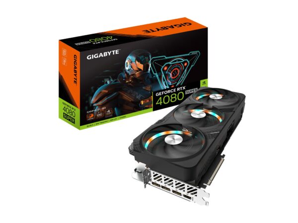 GIGABYTE GeForce RTX 4080 Super Gaming OC 16G Graphics Card, 3X WINDFORCE Fans, 16GB 256-bit GDDR6X, GV-N408SGAMING OC-16GD Video Card (Renewed), Black