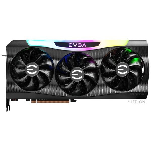 EVGA GeForce RTX 3070 Ti FTW3 Ultra Gaming, 8GB GDDR6X, 19000MHz Memory, 1860MHz GPU, 3 Fans, ARGB LED, Metal Backplate, PCIe 4.0, DisplayPort, Desktop Compatible - Image 3