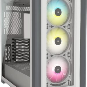 Corsair iCUE 5000X RGB Tempered Glass Mid-Tower ATX PC Smart Case (CC-9011213-WW) - White (Renewed)