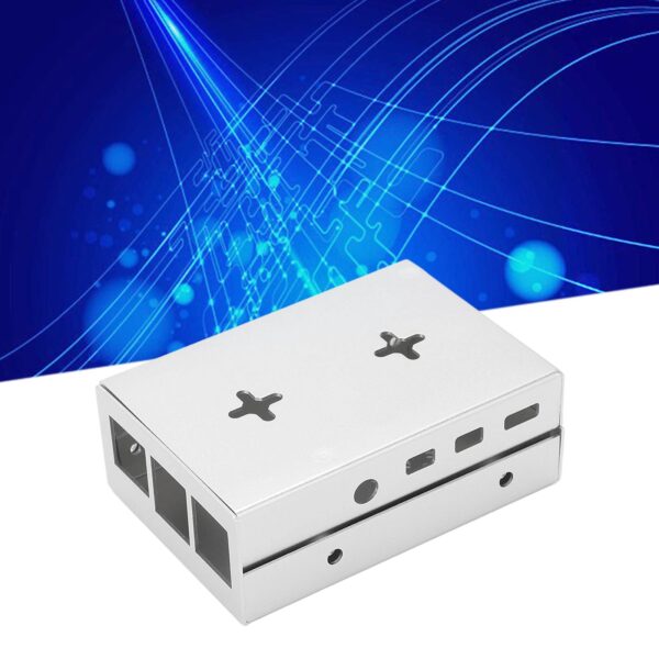 Protective Case, Secure Protection Good Match Enclosure Cover for 4B Silver - Image 2