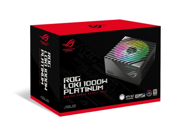 ASUS ROG Loki SFX-L 1000W Platinum (Fully Modular Power Supply, 80+ Platinum, 120mm PWM ARGB Fan, Aura Sync, ATX 3.0 Compatible, PCIe 5.0 Ready, 10 Year Warranty) (Renewed) - Image 6