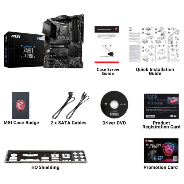 MSI Z490-A PRO ProSeries ATX Motherboard (10th Gen Intel Core, LGA 1200 Socket, DDR4, Dual M.2 Slots, USB 3.2 Gen 2, 2.5G LAN, DP/HDMI) (Renewed) - Image 6